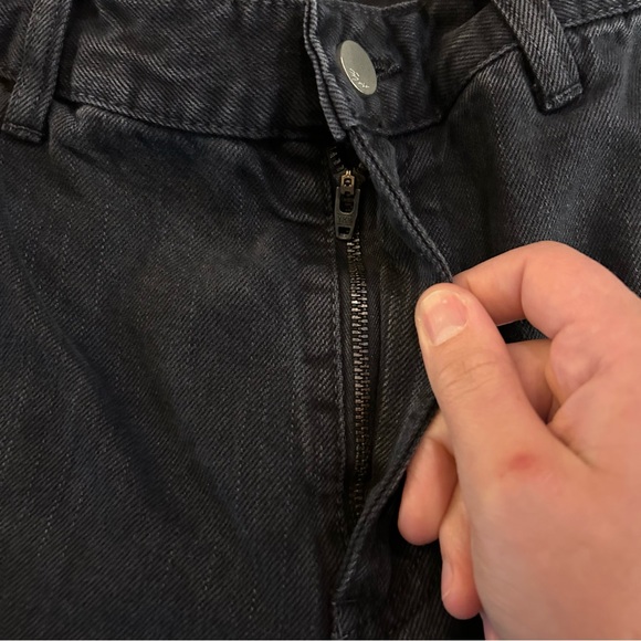 NWT Moia curved dyed denim black wide leg pant size S - Picture 9 of 16